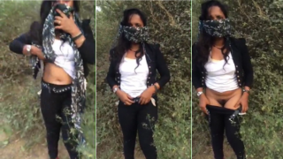 Cheating GF’s Shy Outdoor Strip Punishment Show