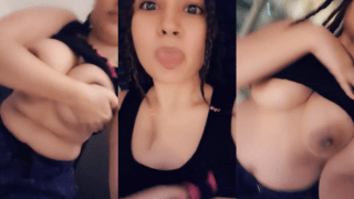 Cute Indian GF’s Live Call Boob Tease Rub