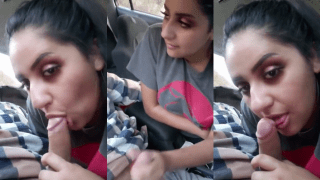 Sexy Indian Secretary’s Car Blowjob Tease