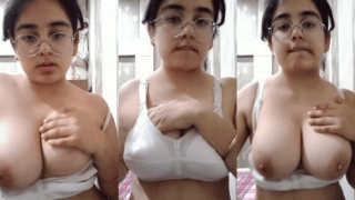Chubby Girl Strips Boobies Tease Bites Lip