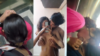GF Records Naked Mirror Boob Press Then Elevator Blowjob