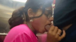 Cute Indian Girl With Glasses Gives Steamy Deep Throat Blowjob In Elevator