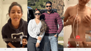 Slutty Desi Babe Strips Naked on Live Call – Hoodie Tease to Boob Grab
