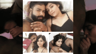 Sweet Girlfriend In Black Bikini Gives Steamy Sensual Blowjob To Bearded Guy
