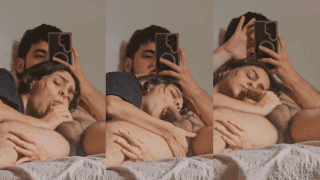 Horny Bangalore Girl Sucks Dick Wet On The Bed And Fingers His Asshole While He Films It In The Mirror