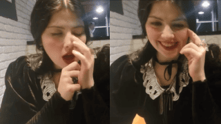 Russian Diva Walks Into A Restaurant With A Vibrator In Her Pussy While Her Desi Lover Holds The Remote