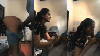 Topper Girl Intensively Jerks Her Teacher In His Chair Then Offers Her Ass With The Shorts Still Half On