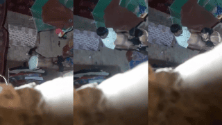 Slutty Bhabhi Sucks Devar’s Balls on Her Knees While the Neighbour Films Secretly Through a Broken Wall